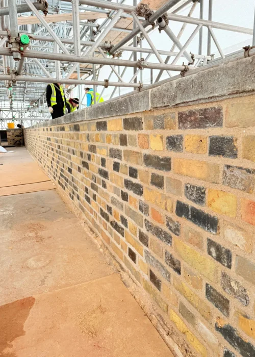 M13 - Dismantling Parapet Wall and Rebuilding in Reclaimed Yellow Stocks (1)
