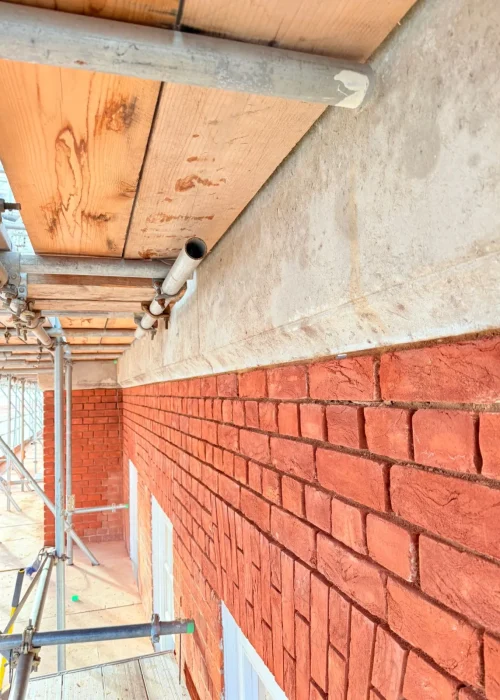 M13 - Dismantling the Parapet Wall Including Stone Band and Brick Arches, Clean and Treat Steel (2)
